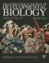 INTERNATIONAL JOURNAL OF DEVELOPMENTAL BIOLOGY雜志封面